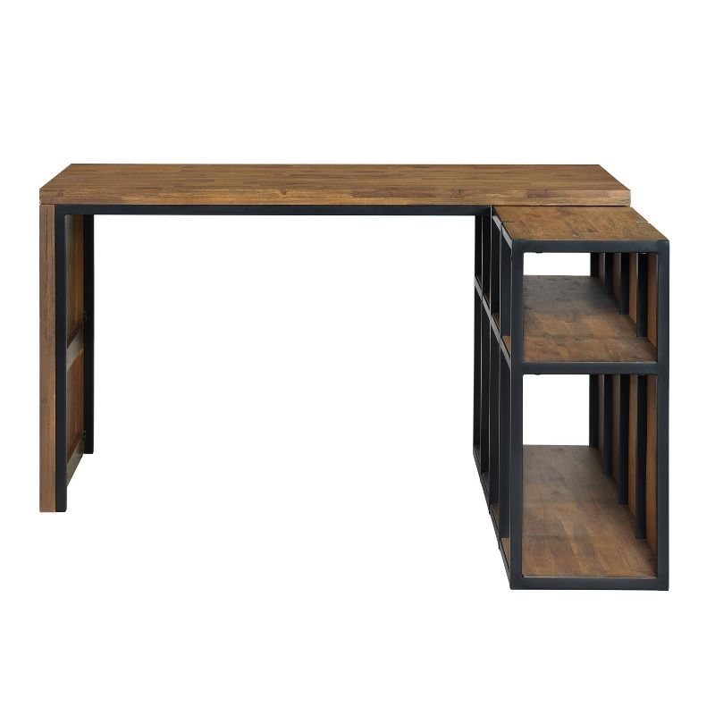 55&#34; Lloyd Corner Desk with Storage Credenza Natural - Alaterre Furniture, 3 of 14