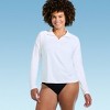 Lands' End Women's Quarter Zip Rash Guard - 3 of 3