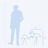 Bloem 2 Pack Pink Flamingos Large 14" x 12" Yard Lawn Ornament Decoration with Stainless Steel Stake Legs - 3 of 4
