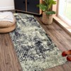 Modern Abstract Area Rug Machine Washable Ultra Thin Non Shedding Pet Friendly Foldable Non Slip Stain Resistant With Bordered Design Floor Carpet - 3 of 4