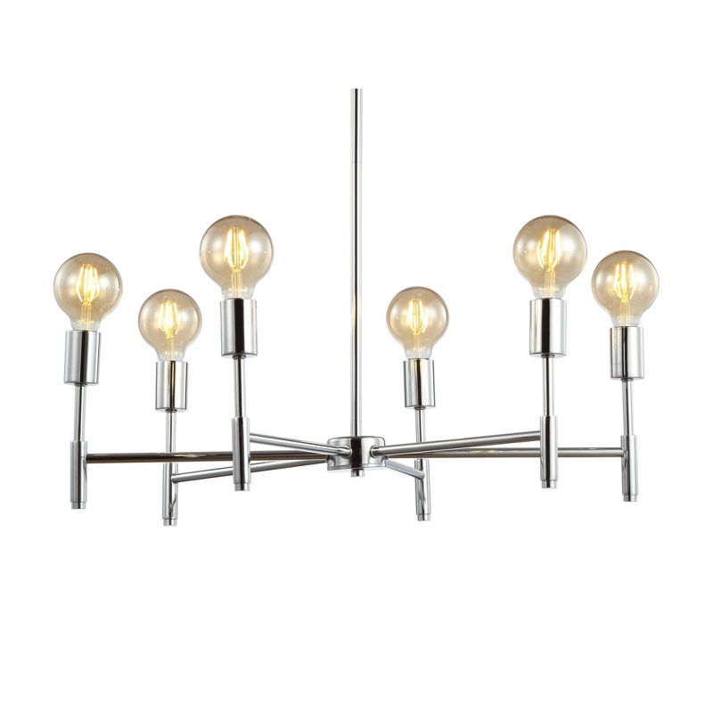 17.75&#34; Adjustable Height Metal Turing Pendant (Includes Energy Efficient Light Bulb) Chrome - JONATHAN Y, 3 of 7