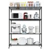 Heavy Duty Storage Adjustable Metal Shelves Wire Shelving Unit With Wheels 1200LBS NSF - 4 of 4