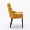 Gulches Mid-Century Dining Chairs Set of 2, Golden Yellow Thickened Fabric with Bronze Nailheads & Solid Wood Legs, 300lbs Capacity & High Back - 4 of 4