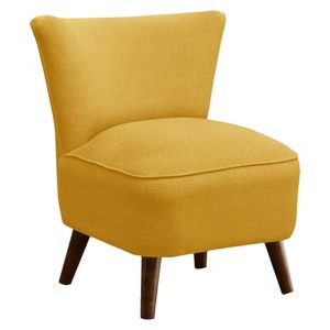 Skyline Custom Upholstered Mid Century Modern Armless Chair - Skyline Furniture , Linen French Yellow