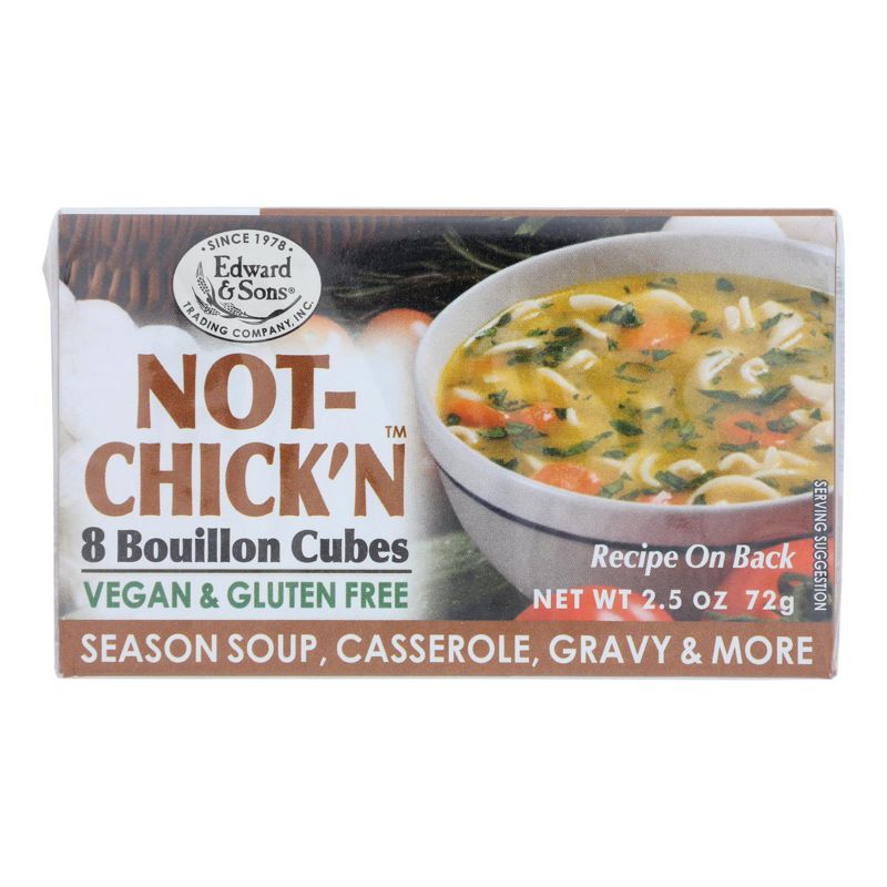 Edward & Sons Not Chick'n Natural Bouillon Cubes - Case of 12/2.5 oz, 2 of 7