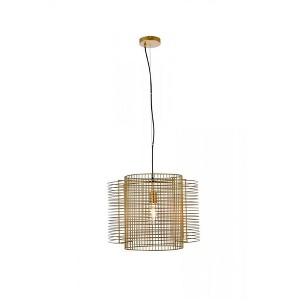 Elegant Lighting Deleon 1 light brass pendant - 1 of 4