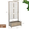 Costway 68in Wood Planter Box with Trellis Raised Garden Bed for Climbing Plants - 4 of 4