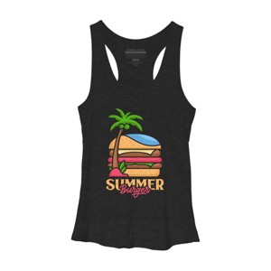 Women's Design By Humans Summer Burger By VEKTORKITA Racerback Tank Top - 1 of 2