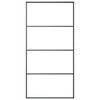 VidaXL Sliding Door Aluminum and ESG Glass 40.4"x80.7" Black - 2 of 4