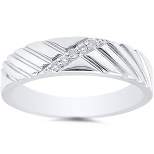 Pompeii3 Mens Diamond 14K White Gold Wedding Ring