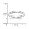Black Bow Jewelry 2mm to 6mm 14K White Gold Half Round Standard Fit Band - 4 of 4