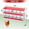 Chicken Nesting Box, 10/8/6 Hole Chicken Nesting Box for Hens - Heavy Duty Laying Box with Egg Collection System, Easy Clean & Tool-Free Assembly - 2 of 4