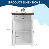 Corner Storage Cabinet, Corner Coffee Bar for Bathroom, Kitchen, Living Room,White - 2 of 4