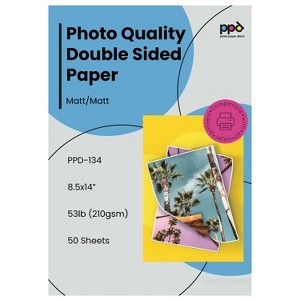 PPD Matte Double Sided Photo Paper (Brochure Paper) 8.5x14" 50 sheets 210 gsm for Inkjet Printers - 1 of 4