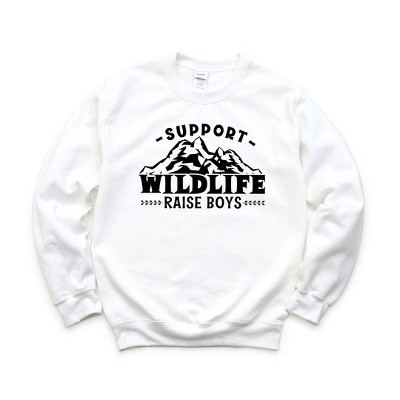 Simply Sage Market Women's Graphic Sweatshirt Support Wildlife Raise Boys