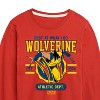 Boys' - Marvel - Wolverine Collegiate Scratch Long Sleeve Graphic T-Shirt - 2 of 4
