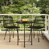 vidaXL Garden Dining Set Black - Black - 2 of 4