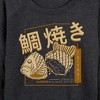 Women's - Instant Message - Taiyaki Lightweight French Terry Wide Neck Long Sleeve Graphic Shirt - 2 of 4