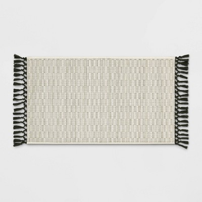 34"x20" Texture Rug With Fringe Neutral - Opalhouse™