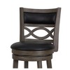 New Classic Furniture,Manchester 29" Wood Bar Stool With Black Pu Seat In Ant Gray - 4 of 4