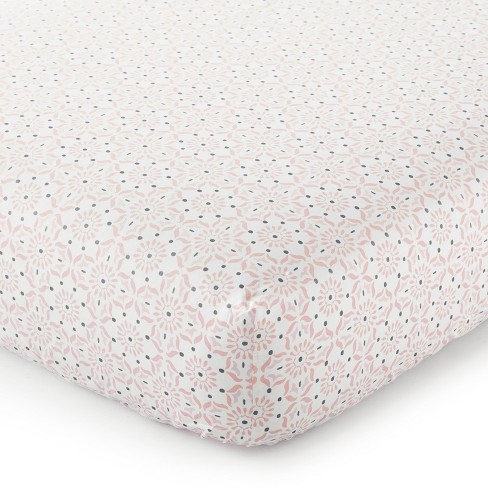 Fiori Blush/gold Medallion Fitted Sheet - Levtex Home : Target