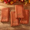 Fringed Harvest Sentiment Napkins, Set of 4 - Elrene Home Fashions - 2 of 3