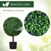 23.5" Artificial Boxwood Topiary Ball Tree, Fake Decorative Plant, Nursery Pot Included for Home, Balcony and Garden, Set of 2 - 4 of 4