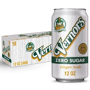 Vernors Zero Sugar Ginger Soda - 12pk/12 fl oz Cans - 1 of 4