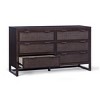Teamson Home Hatteras Dresser with 6 Rattan Inset Drawers, Faux Leather Pulls & Deep Storage - 3 of 4