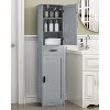 USIKEY  67“ Tall Bathroom Cabinet, Storage Cabinet with 4 Shelves & 2 Doors, Narrow Storage Cabinet for Bathroom, Living Room, Home Office, Greige - 2 of 4