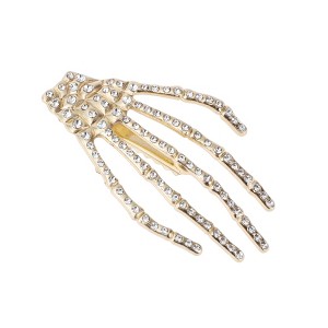 Unique Bargains Rhinestone Palm Hair Clips 1 Pc - 1 of 4