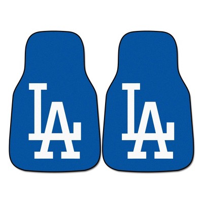 MLB Los Angeles Dodgers Carpet Car Mat Set - 2pc