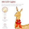 Best Choice Products 6.5ft 3-Piece Lighted Christmas Deer Set Outdoor Yard Decoration with 385 LED Lights, Stakes - 3 of 4