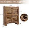 Narrow Shoe Cabinet for Entryway – Slim Farmhouse Shoe Organizer with 2 Flip Drawers, Adjustable Shelves & Hooks for Hallway, Front Door - 2 of 4