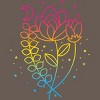 Design By CoolAnimalCo Humans Floral Pride Flag Boho Lotus By CoolAnimalCo Racerback Tank Top - 2 of 2