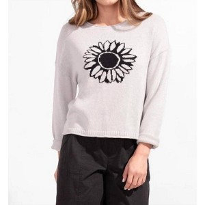 Women's Sunflower Pullover Sweater - ESCAPE BY HABITAT - 1 of 1