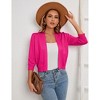 BLUEMING Womens Soft Knit Sweater Cardigan Bracelet Sleeve Open Front Cardigan Above Hip Length Cardigan - 2 of 4