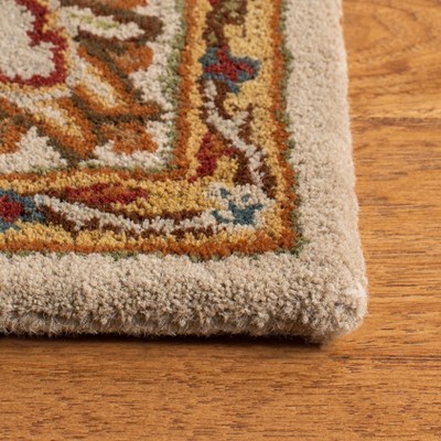 Ivory Hand-Tufted Wool Rectangular Area Rug 2' x 3'