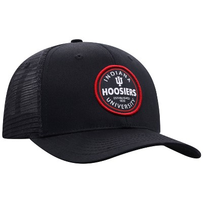 NCAA Indiana Hoosiers Men's Black Twill with Hard Mesh Back Hat