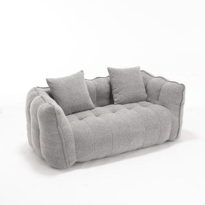 SYFERLORY Soft beanbag chair with high resilience foam core for two people.