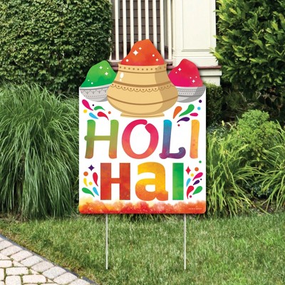Big Dot of Happiness Holi Hai - Party Decorations - Festival of Colors Party Welcome Yard Sign