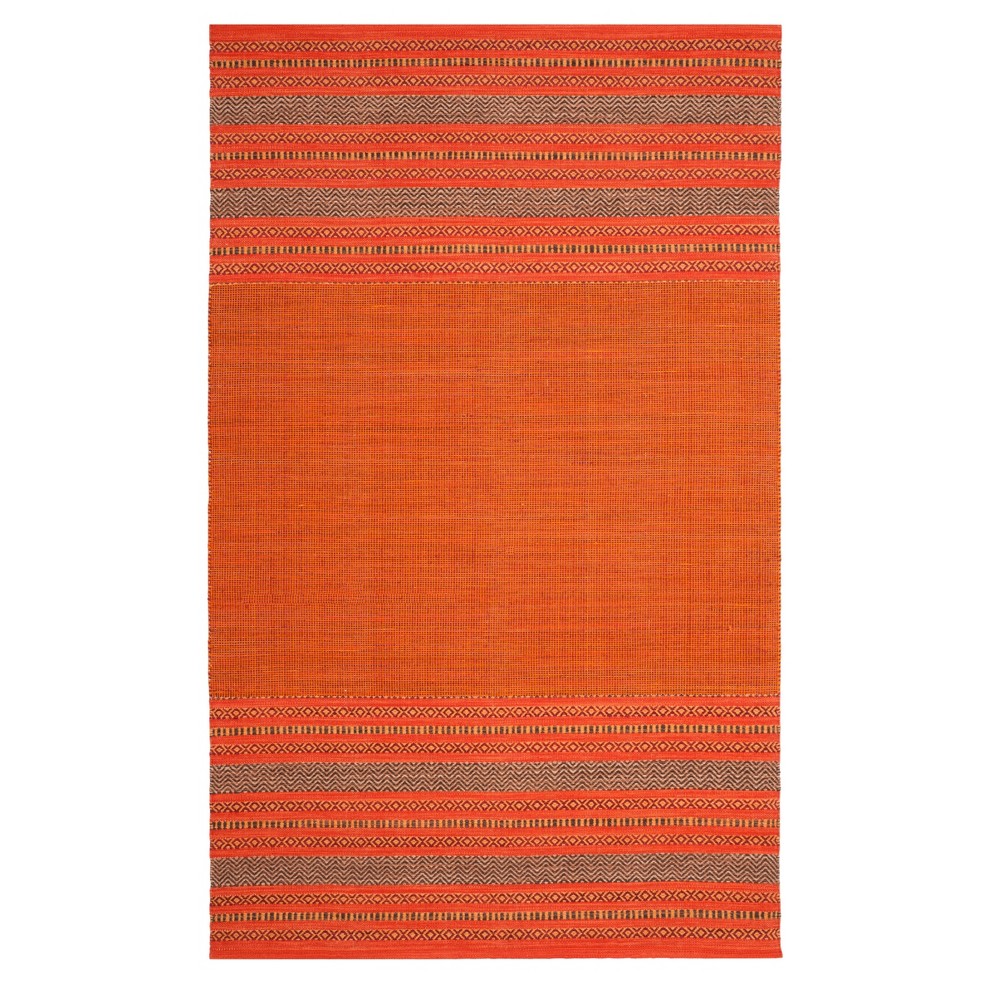 5'x8' Careen Woven Rug Orange/Red - Safavieh