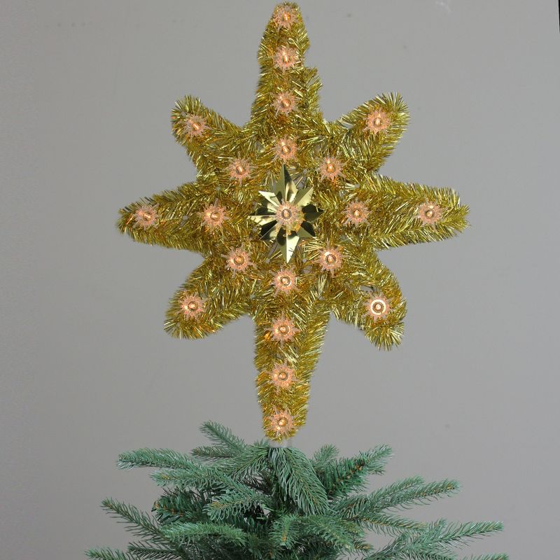 Northlight 21" Gold Star of Bethlehem Christmas Tree Topper - Clear Lights, 3 of 4