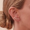 Screw Back Earrings for Women,14K Gold Flat Back Stud Earrings Hypoallergenic Surgical Steel Small CZ Stud Heart Bar Bow Cartilage - 4 of 4