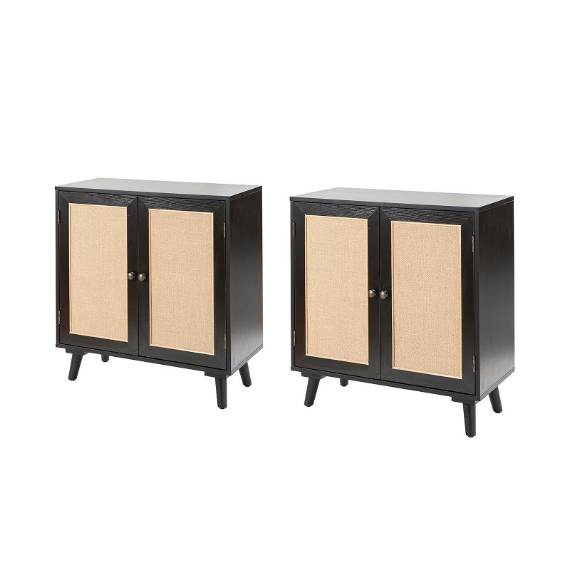 Set of 2 Wyoming  2-Door Accent Cabinet with Adjustable Shelf |KARAT HOME, 1 of 12