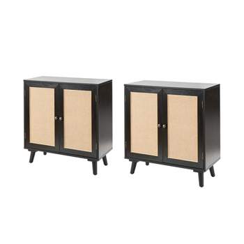 Set of 2 Wyoming  2-Door Accent Cabinet with Adjustable Shelf |KARAT HOME