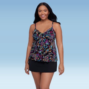 Trimshaper Women's Leona Tankini Swimsuit Top - 1 of 3