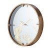 GlasFlength Wall Clocks Minimalist Mirrored Contemporary Elegant Simple Design for Living Room Office Decor, Gold, 15.7"*2.4"*15.7" - 2 of 4