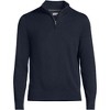 Lands' End Men's Long Sleeve Fine Gauge Cotton Quarter Zip Sweater - 3 of 3