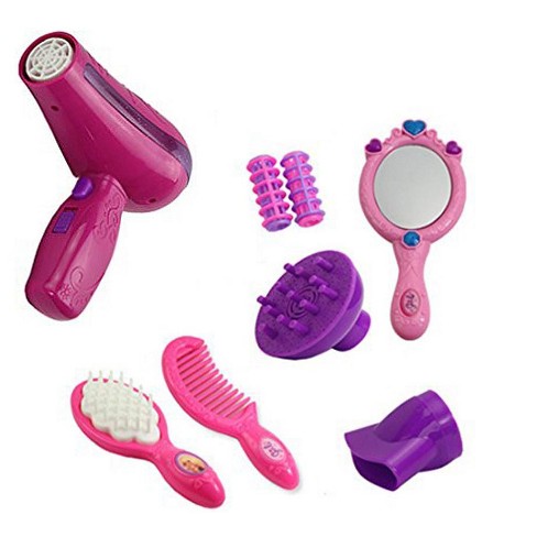 Insten Beauty Salon Fashion Girls Playset With Hair Dryer, Comb &  Accessories, Pretend Toys For Kids : Target